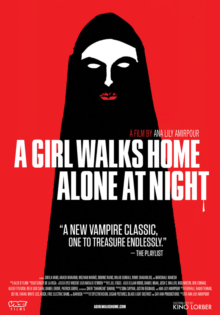 a girl walks home alone at night - poster